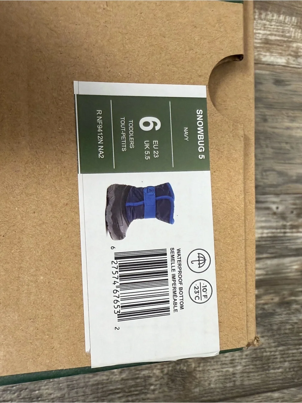 Kamik Toddler Navy and Bright Blue Waterproof Snow Boot Size 6